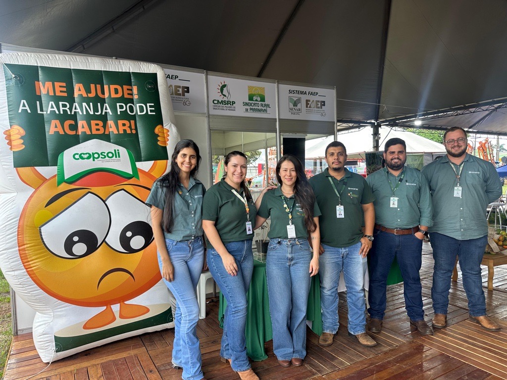 Cocamar e Coopsoli levam informação sobre a prevenção do greening durante a ExpoParanavaí 2025