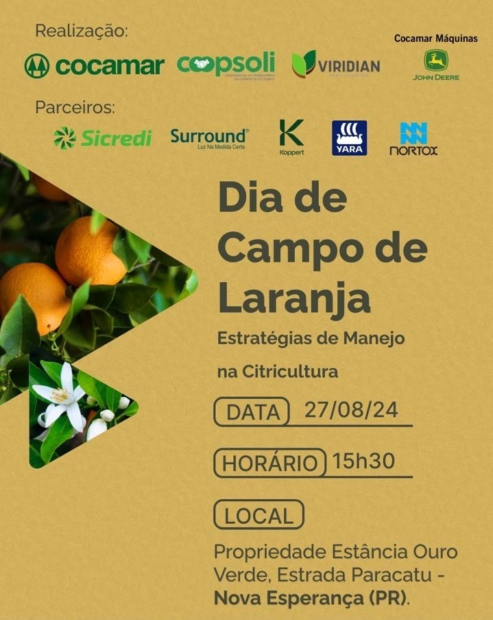 Nova Esperança tem dia de campo sobre a cultura da laranja