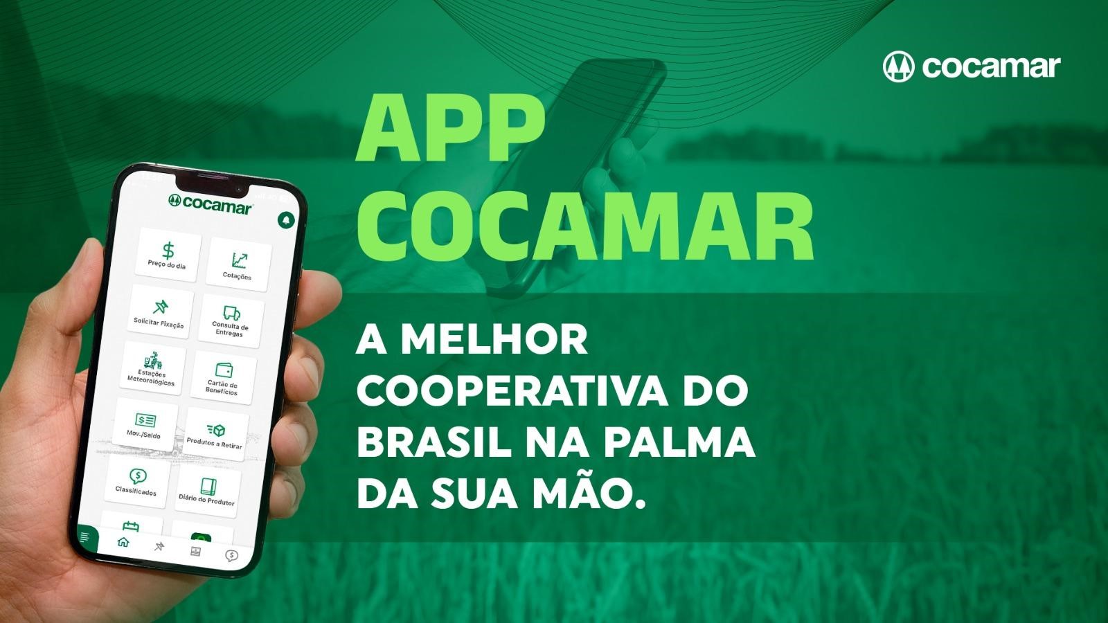 Com muitas funcionalidades, aplicativo da Cocamar facilita a vida do cooperado